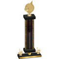 Premium Single Black Glacier First Place Volleyball Trophy