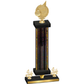 Premium Single Black Glacier Fourth Place Volleyball Trophy
