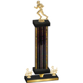 Premium Single Black Glacier Third Place Football Trophy