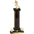 Premium Single Black Glacier Fourth Place Football Trophy