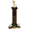 Premium Single Black Glacier Year Football Trophy
