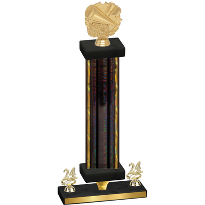 Premium Single Black Glacier Year Cheerleading Trophy