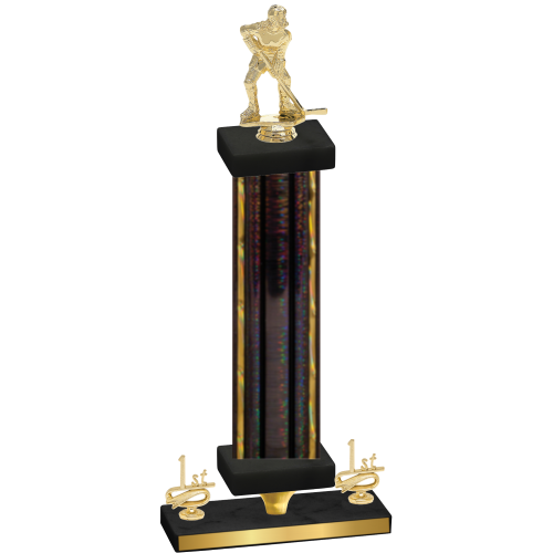 Premium Single Black Glacier First Place Hockey Trophy