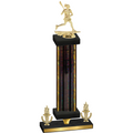 Premium Single Black Glacier Victory Lacrosse Trophy