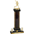Premium Single Black Glacier Year Lacrosse Trophy