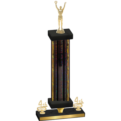 Premium Single Black Glacier Fourth Place Victory Trophy
