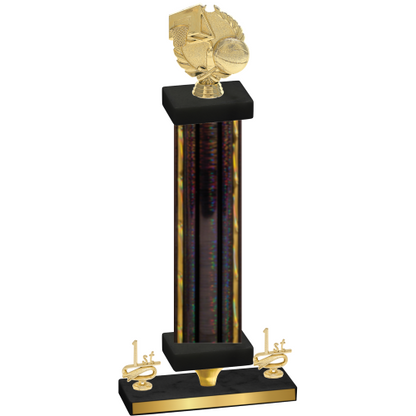 Premium Single Black Glacier First Place Basketball Trophy