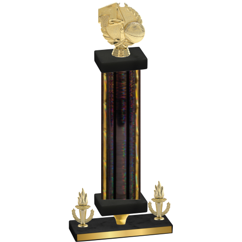Premium Single Black Glacier Victory Basketball Trophy