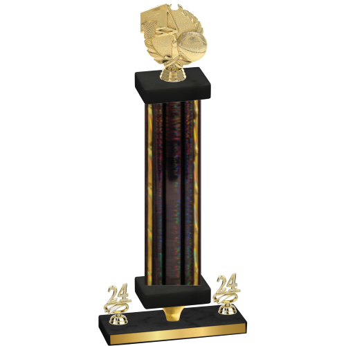 Premium Single Black Glacier Year Basketball Trophy