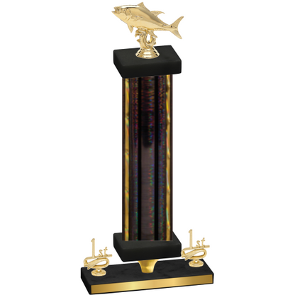 Premium Single Black Glacier First Place Fishing Trophy