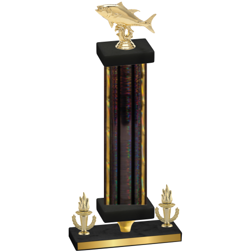 Premium Single Black Glacier Victory Fishing Trophy