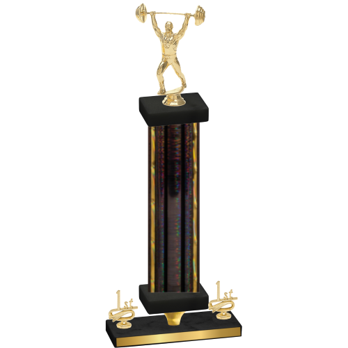 Premium Single Black Glacier First Place Weights Trophy
