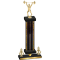 Premium Single Black Glacier Victory Weights Trophy