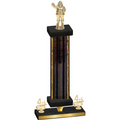Premium Single Black Glacier Fourth Place Holiday Trophy
