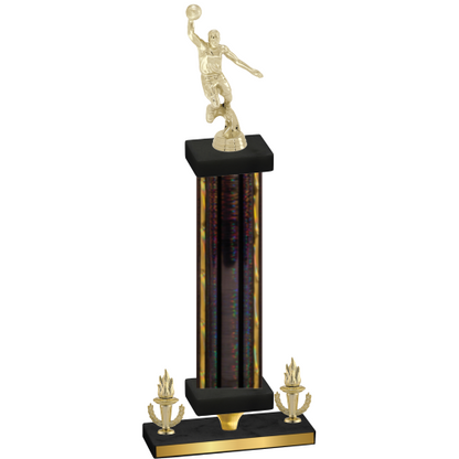 Premium Single Black Glacier Victory Basketball Trophy