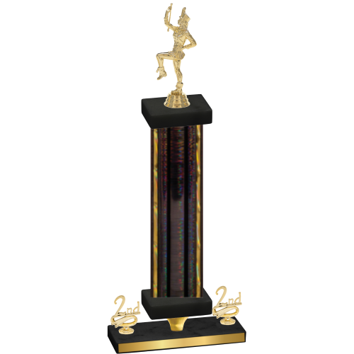 Premium Single Black Glacier Second Place Majorette Trophy