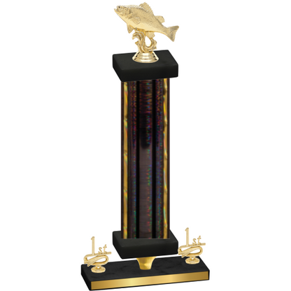 Premium Single Black Glacier First Place Fishing Trophy