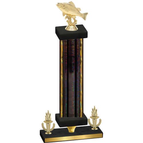 Premium Single Black Glacier Victory Fishing Trophy
