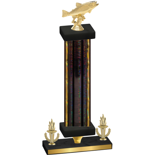 Premium Single Black Glacier Victory Fishing Trophy