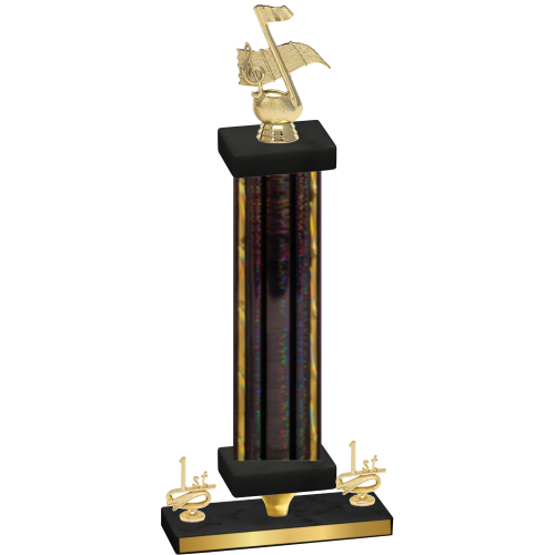 Premium Single Black Glacier First Place Music Trophy