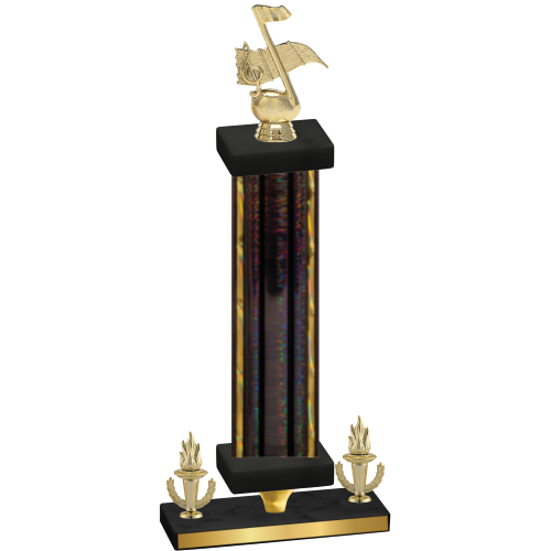 Premium Single Black Glacier Victory Music Trophy
