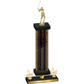 Premium Single Black Glacier Third Place Golf Trophy