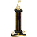 Premium Single Black Glacier Fourth Place Golf Trophy