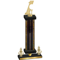Premium Single Black Glacier Victory Golf Trophy