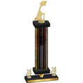 Premium Single Black Glacier Year Golf Trophy