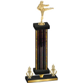 Premium Single Black Glacier Victory Karate Trophy