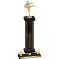 Premium Single Black Glacier First Place Karate Trophy