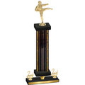 Premium Single Black Glacier Second Place Karate Trophy
