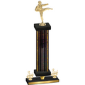 Premium Single Black Glacier Third Place Karate Trophy