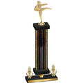 Premium Single Black Glacier Victory Karate Trophy
