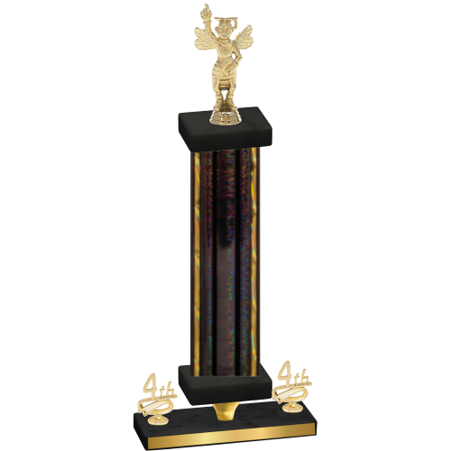 Premium Single Black Glacier Fourth Place Academics Trophy