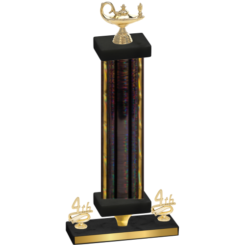 Premium Single Black Glacier Fourth Place Academics Trophy