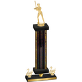 Premium Single Black Glacier Second Place Softball Trophy
