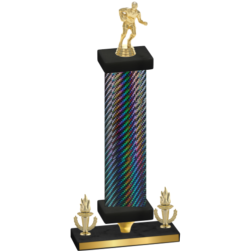 Premium Single Black Carbon Fiber Victory Rugby Trophy
