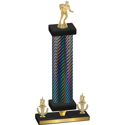 Premium Single Black Carbon Fiber Victory Rugby Trophy