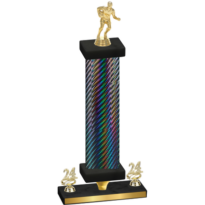 Premium Single Black Carbon Fiber Year Rugby Trophy