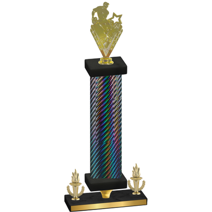 Premium Single Black Carbon Fiber Victory Rugby Trophy