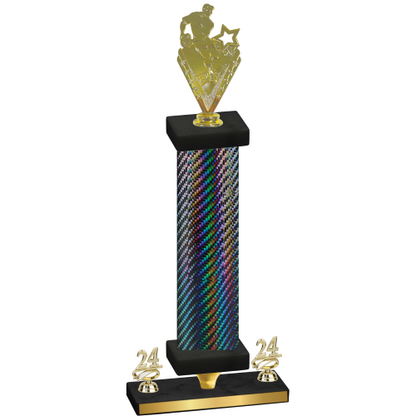 Premium Single Black Carbon Fiber Year Rugby Trophy