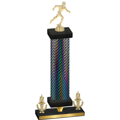 Premium Single Black Carbon Fiber Victory Running Trophy