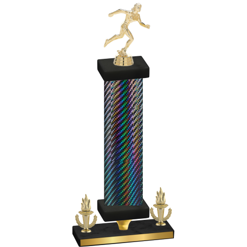 Premium Single Black Carbon Fiber Victory Running Trophy