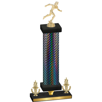 Premium Single Black Carbon Fiber Victory Running Trophy