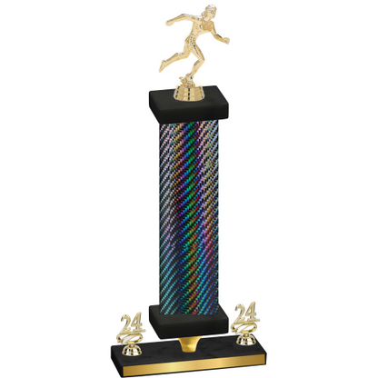 Premium Single Black Carbon Fiber Year Running Trophy