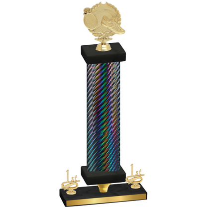 Premium Single Black Carbon Fiber First Place Running Trophy