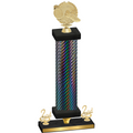 Premium Single Black Carbon Fiber Second Place Running Trophy
