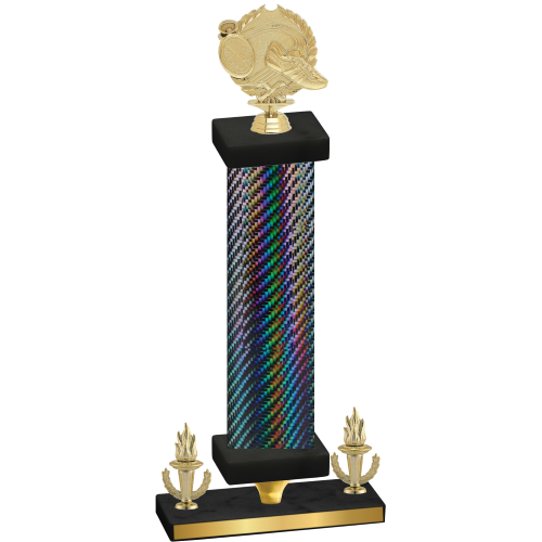Premium Single Black Carbon Fiber Victory Running Trophy