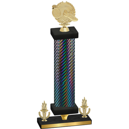 Premium Single Black Carbon Fiber Victory Running Trophy